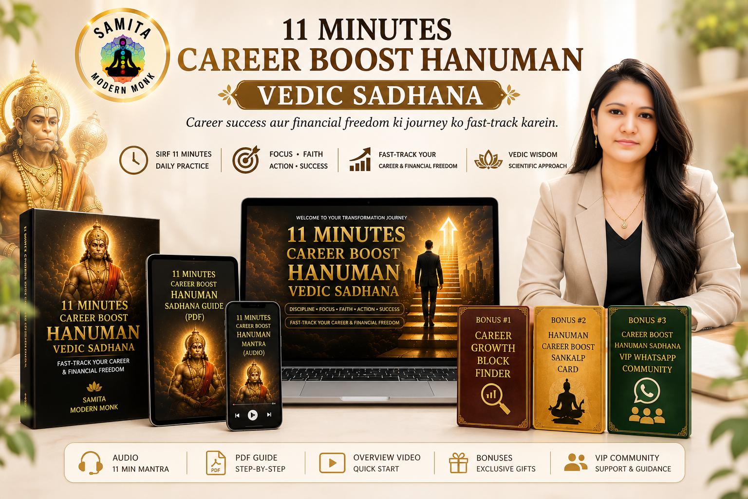 11 Mints Career Boost Hanuman Vedic Sadhana — complete bundle